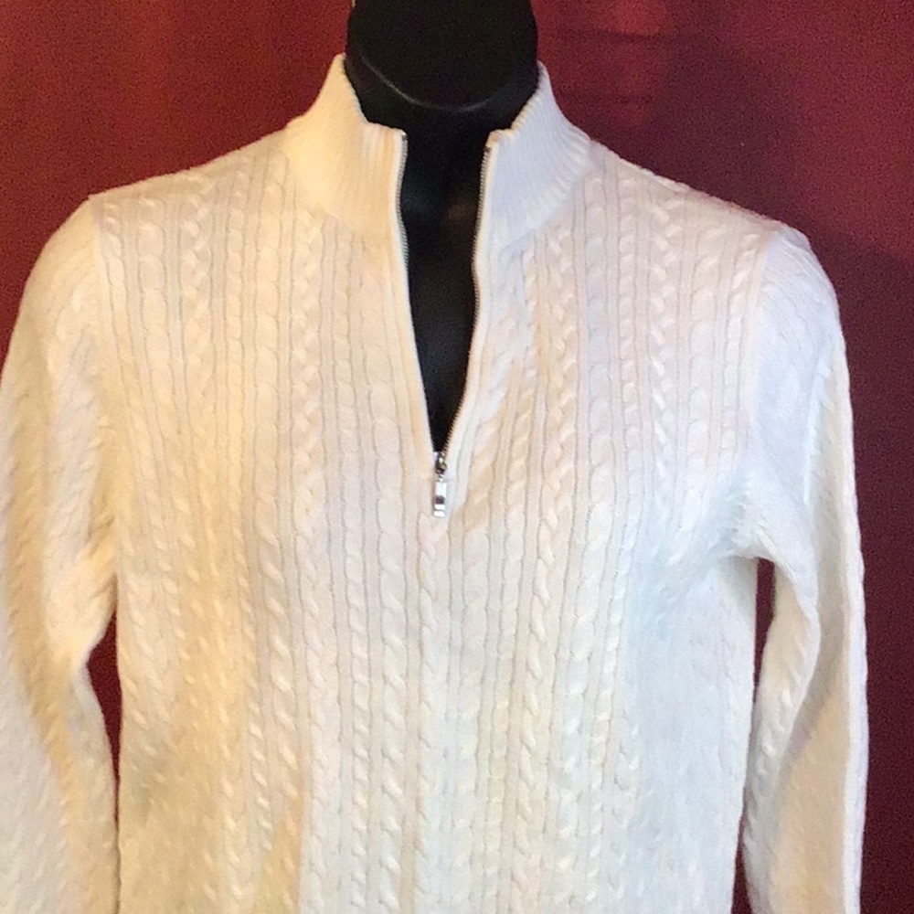 ANNE KLEIN SPORT CABLE SWEATER SIZE L - Picture 2 of 4